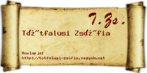 Tótfalusi Zsófia névjegykártya