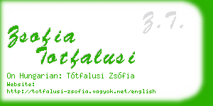 zsofia totfalusi business card