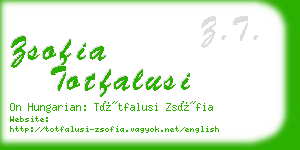 zsofia totfalusi business card